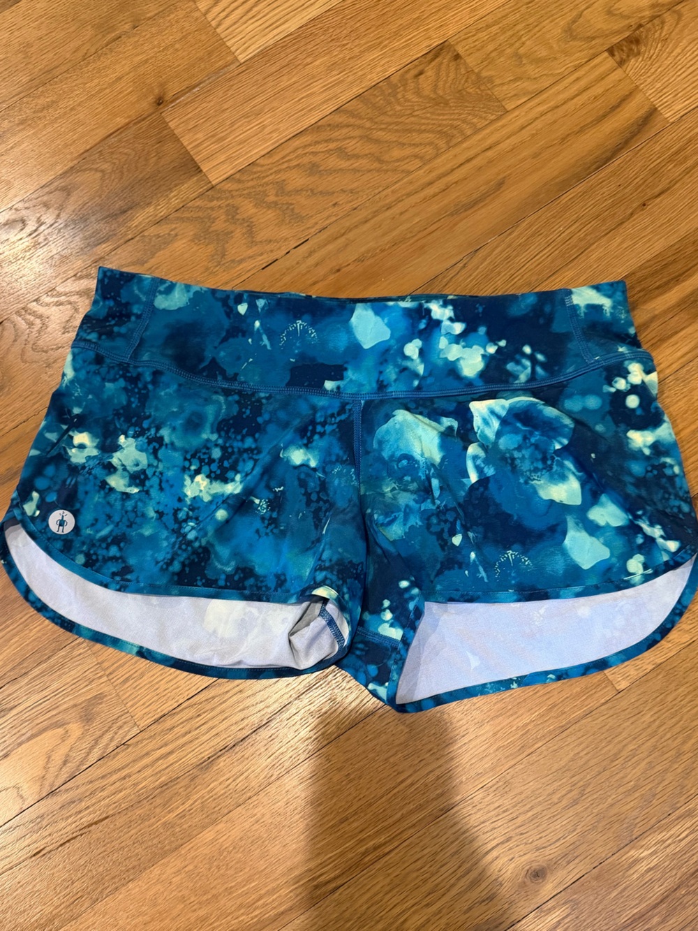 Smartwool Women's Blue Teal Patterned Athletic Shorts